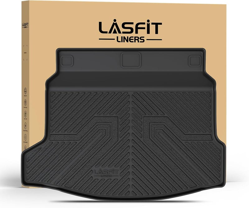 LASFIT Trunk Mat for Honda Civic Hatchback 2022-2026 & Civic Hatchback Hybrid 2025-2026, All Weather TPE Custom Fit Trunk Liner Cargo Mat Cargo Liner with Subwoofer, Black - Image 1